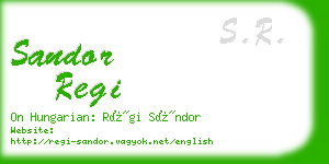 sandor regi business card